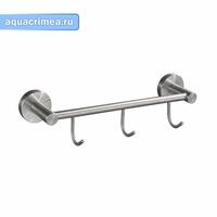 Вешалка с тремя крючками прямая, из нерж. стали